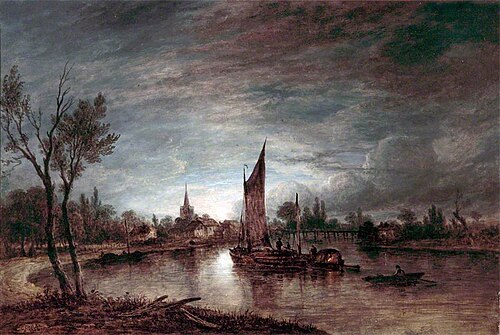 River Scene at Night, , Elias Childe
