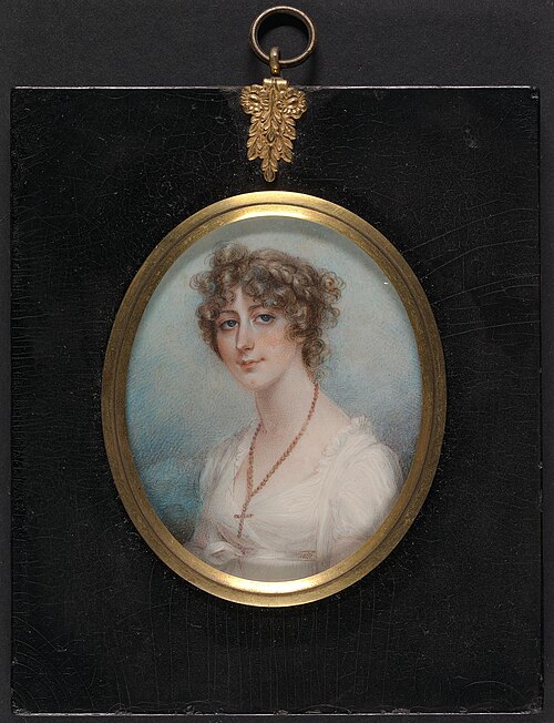 Young Woman with Coral Necklace and Crucifix, 1825, Anne Mee