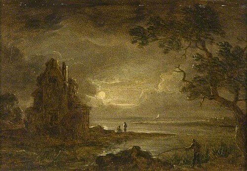 Lake Scene, Moonlight, , Sebastian Pether