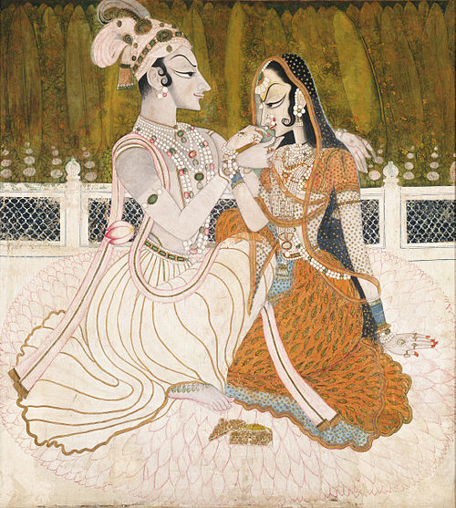Krishna and Radha, 1750, Nihâl Chand