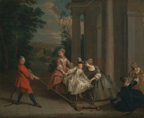 Children Playing with a Hobby Horse, 1741, Joseph Frans Nollekens