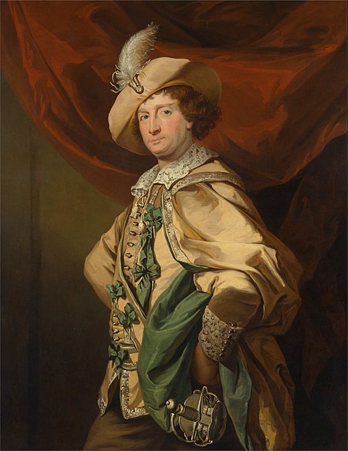 Henry Woodward as Petruchio in Catherine and Petruchio, a version by Garrick of "The Taming of the S, 1773, Benjamin van der Gucht