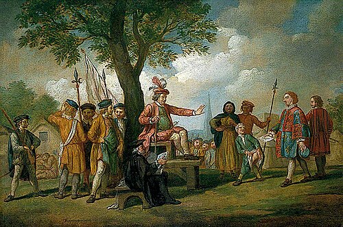 Robert Kett Receives the Earl of Warwick's Herald, 1549, 1746, Samuel Wale