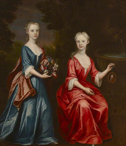 Ann Kempthorne and Her Sister, Charlotte Kempthorne, 1739, James Worsdale