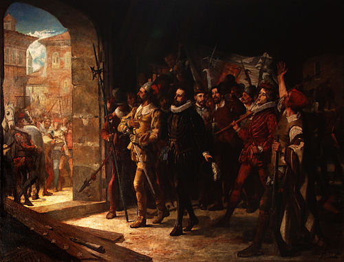 Antonio Pérez released from the prison of the Manifestados by the people of Zaragoza in 1591, 1864, Manuel Ferran i Bayona