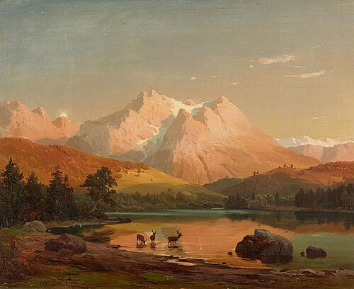 Mountainous Landscape with Fauna, , Heinrich Brandes