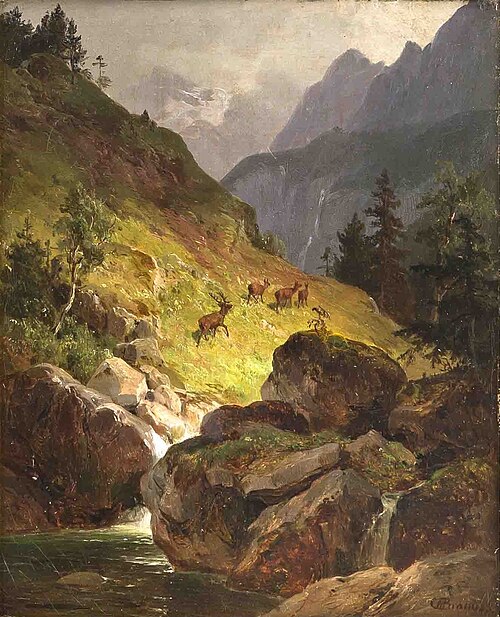 Tyrolean landscape, , Heinrich Brandes