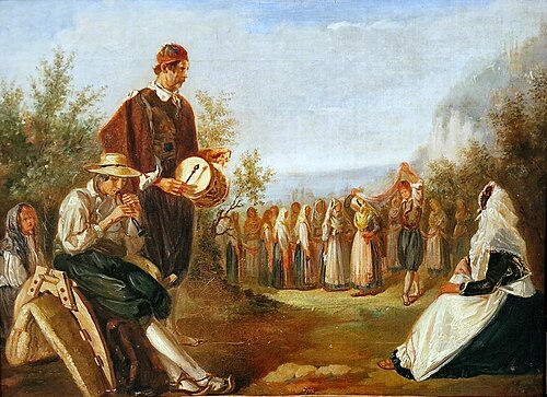 Danse à Corfou, 1842, Dionysios Vegias