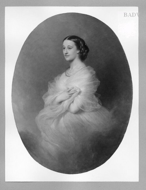 Damenporträt in Weiß mit Perlenkette (La Duchesse d´Albe), 1831, Franz Xaver Winterhalter