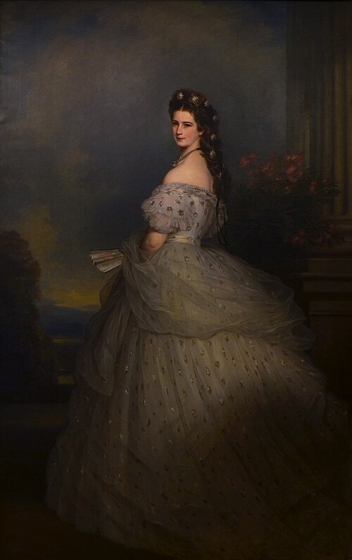 Empress Elisabeth of Austria in Courtly Gala Dress with Diamond Stars, 1864, Franz Xaver Winterhalter