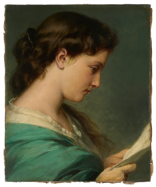 Jeune femme lisant une lettre, 1860, Franz Xaver Winterhalter