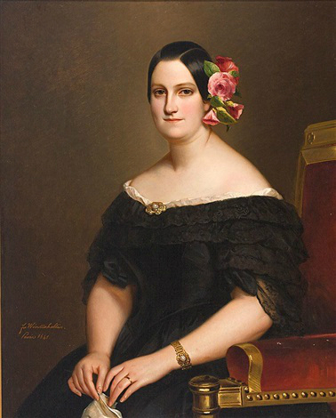 Portrait de la reine Marie-Christine d'Espagne (1806-1878), 1841, Franz Xaver Winterhalter