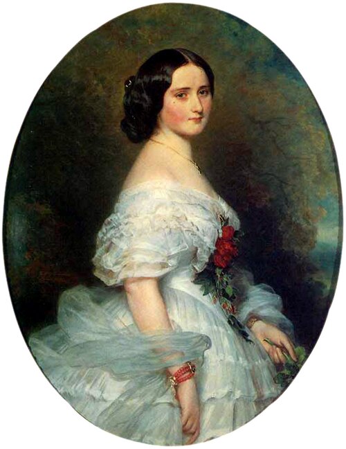 Porträt der Anna Dollfus, Baronness de Bourgoing, 1855, Franz Xaver Winterhalter