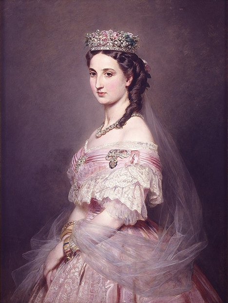 Porträt der Charlotte of Belgium (1840-1927), 1864, Franz Xaver Winterhalter