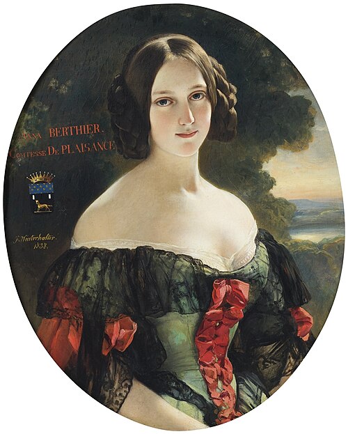 Anne, Comtesse de Plaisance (1815-1878), later Duchesse de Plaisance, née Mlle Bertier de Wagram, 1838, Franz Xaver Winterhalter