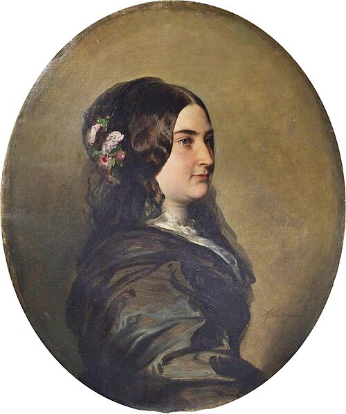 Augusta Großherzogin von Mecklenburg-Strelitz (1822-1916, née Princess of Cambridge), 1846, Franz Xaver Winterhalter