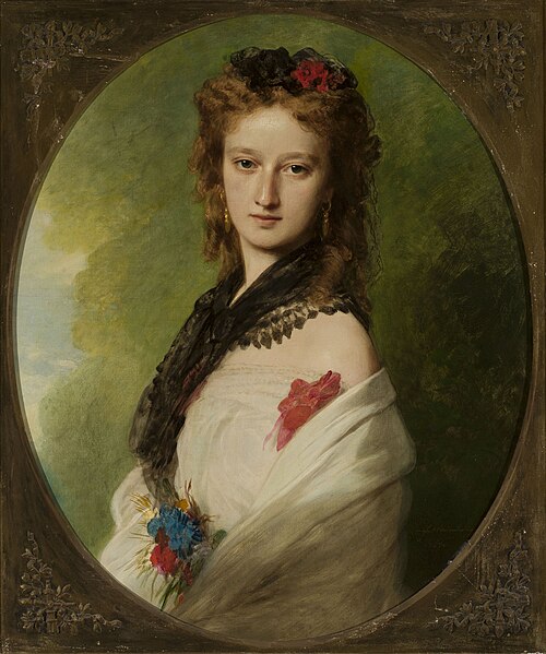 Portrait de Zofia Zamoyska née Potocka., 1870, Franz Xaver Winterhalter