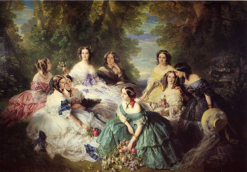 L'impératrice Eugénie entourée de ses dames d'honneur, 1855, Franz Xaver Winterhalter
