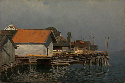 From the Harbour at Langesund, 1875, Wilhelm Holter