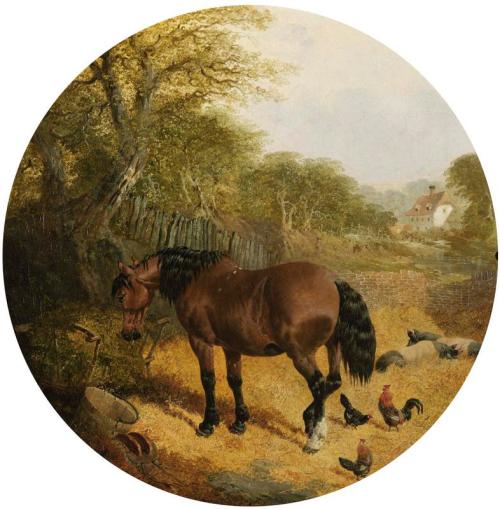 Horses, Pigs and Poultry, 1852, John Frederick Herring, Sr.