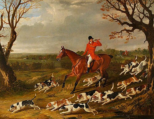 Hunting Scene with Foxhounds, 1831, John Frederick Herring, Sr.