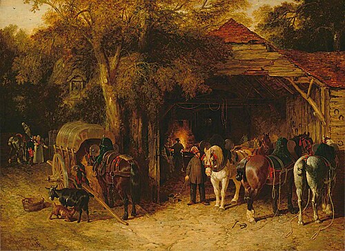The Blacksmiths, 1842, John Frederick Herring, Sr.