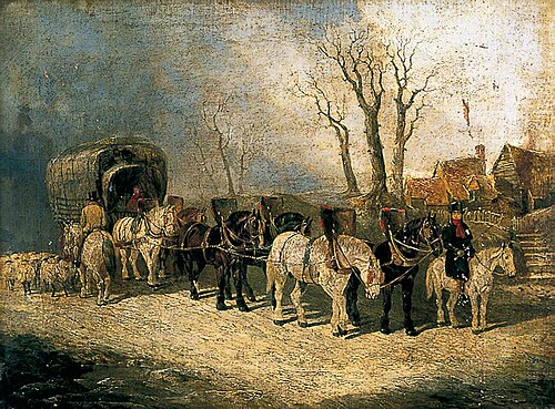 Deacon, the London to York Carrier, on the Road in Winter, 1844, John Frederick Herring, Sr.