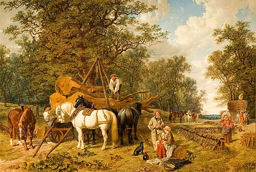 The Timber Wagon, 1858, John Frederick Herring, Sr.