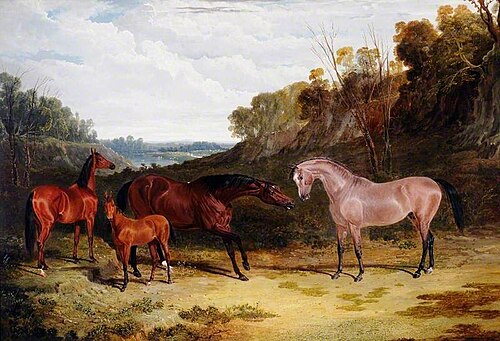 Horses in a Landscape, , John Frederick Herring, Sr.