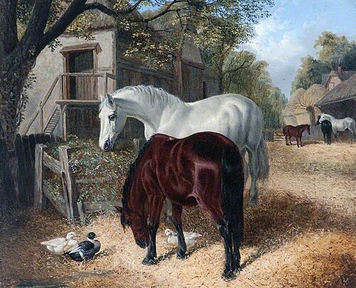 Farm Scene with Horses, , John Frederick Herring, Sr.