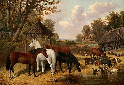 Farmyard, , John Frederick Herring, Sr.