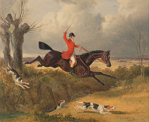 Foxhunting: Clearing a Ditch, 1839, John Frederick Herring, Sr.