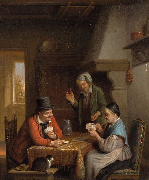Kaartspelers, 1865, Paul Rudolf Linke