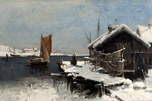Winter Scene, 1877, Frithjof Smith-Hald