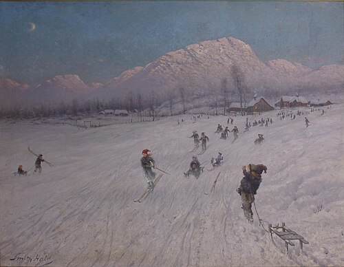 Vinterettermiddag under Ulrikken, 1900, Frithjof Smith-Hald