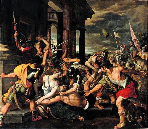 Delilah’s Betrayal and Samson’s Imprisonment by the Philistines, 1580, Joos van Winghe