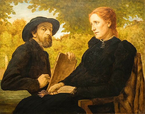 Self-Portrait of the Painter with his Wife, 1892, Wilhelm Steinhausen
