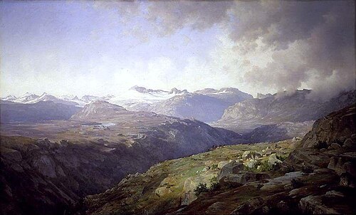 View of Jotunheimen, 1866, Johan Fredrik Eckersberg