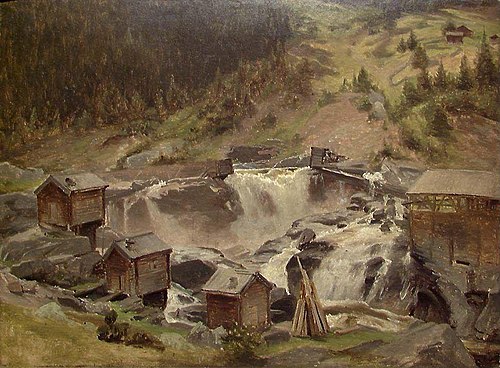 View from Nes in Hallingdal, 1860, Johan Fredrik Eckersberg