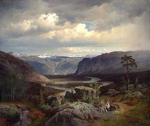 View from Valle in Setesdal, 1852, Johan Fredrik Eckersberg