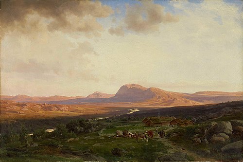 Sunset in the Mountains, 1865, Johan Fredrik Eckersberg