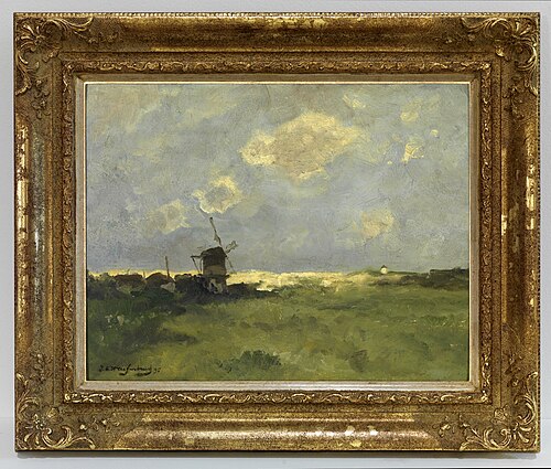 Een windmolen in de duinen., 1895, Johan Hendrik Weissenbruch