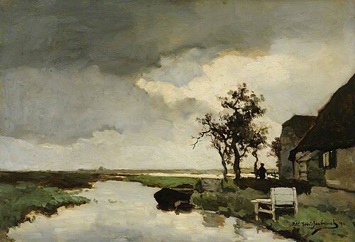 A Dutch Canal, 1891, Johan Hendrik Weissenbruch