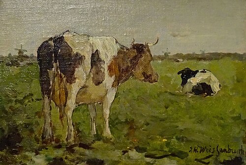 Koeien in de wei, 1880, Johan Hendrik Weissenbruch
