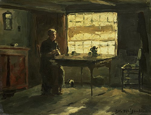 Boereninterieur, 1886, Johan Hendrik Weissenbruch