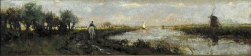 Polder landscape, 1900, Johan Hendrik Weissenbruch