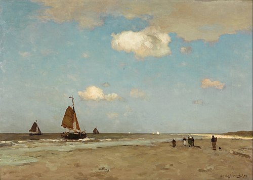Beach scene, 1887, Johan Hendrik Weissenbruch