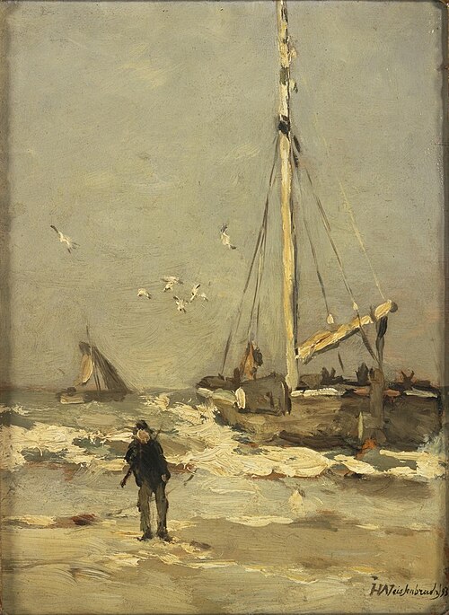 Bom voor de kust, 1893, Johan Hendrik Weissenbruch