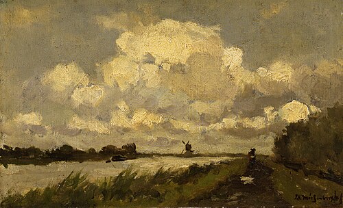 The canal near Noorden, 1872, Johan Hendrik Weissenbruch