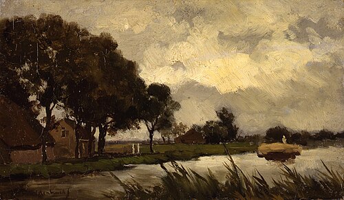 Landschap met vaart, , Johan Hendrik Weissenbruch